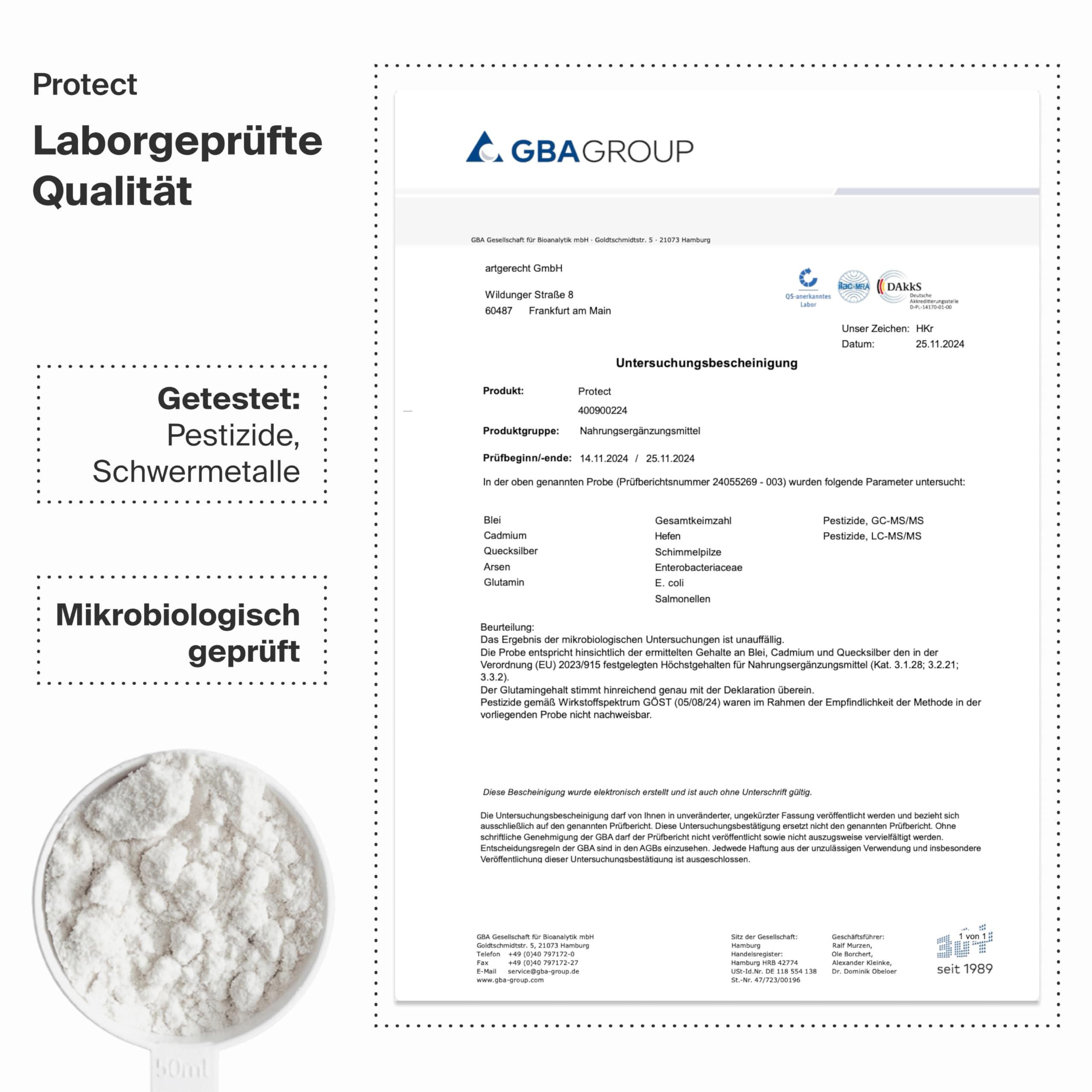 L-Glutamin Baobab Pulver 300 g Ballaststoffe aus Baobab Fruchtfleisch | Unterstützt Darmgesundheit & Verdauung | hochdosiert, 99%+ Reinheit, vegan & ohne Zusatzstoffe