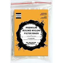 90 Micron | Premium Round Circle Nylon Tea Filter Bag | 2" Inch Diameter | 25 Pack