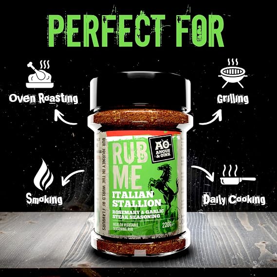 Angus & Oink | Italian Stallion BBQ Rub | Italian Herb Seasoning | 220g