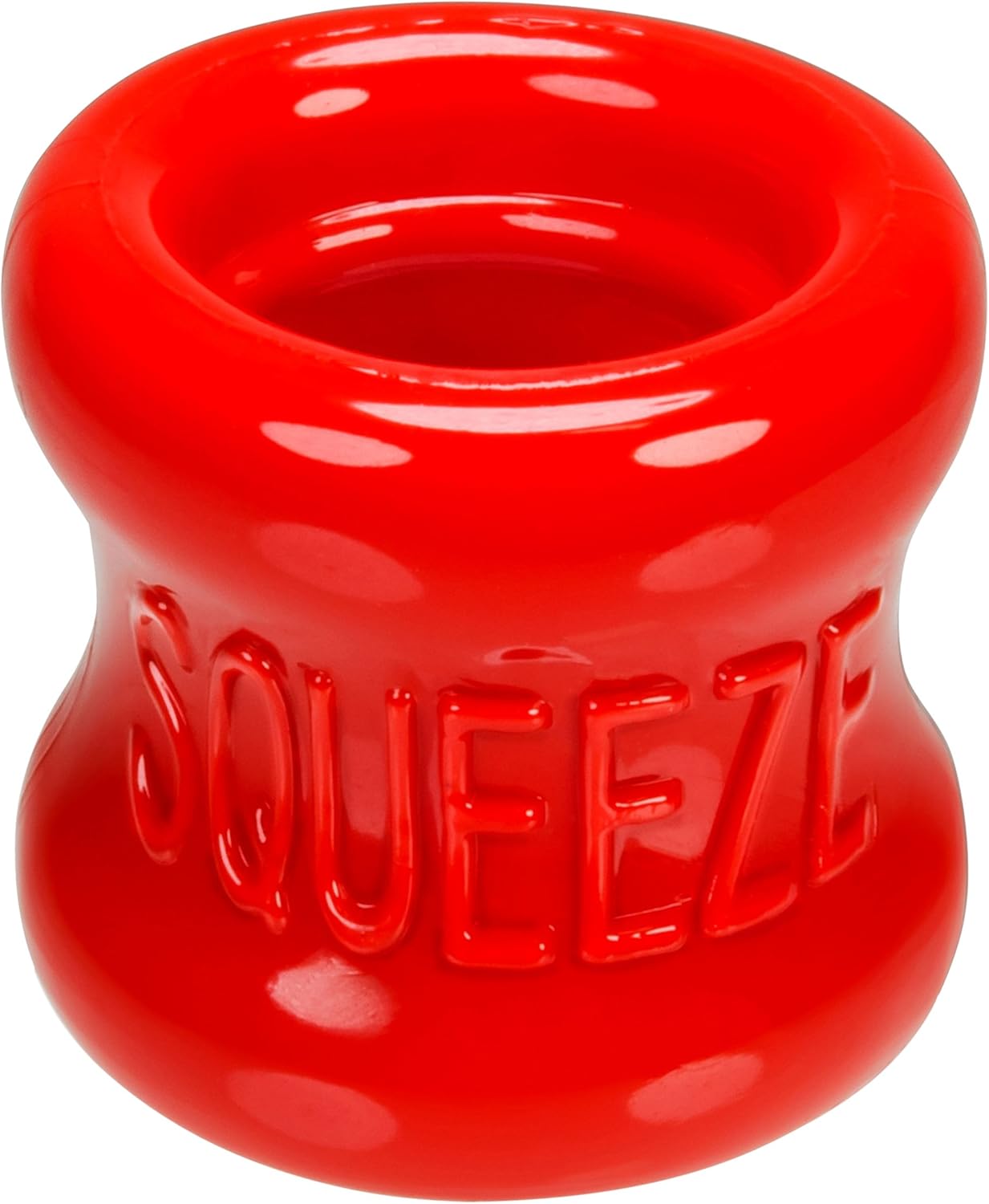 OXBALLS Squeeze Ball Stretcher – Thick Blubbery FLEXtpr Ring That Turns Your Nuts into Heavy Slapping Low-Hangers – Milk-Dripping Sack-Stretching Beast for All-Day Wear – Red