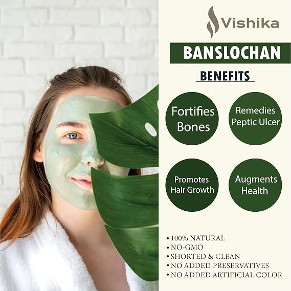 Banslochan vanshlochan (vanslochan tabasheer for Eating) | Tabasheer - Tabachir - Bambusa Arundinaces | Bamboo Manna | 100% Pure Vanshlochan for Strengthen Bones & Hair Roots - 100gram