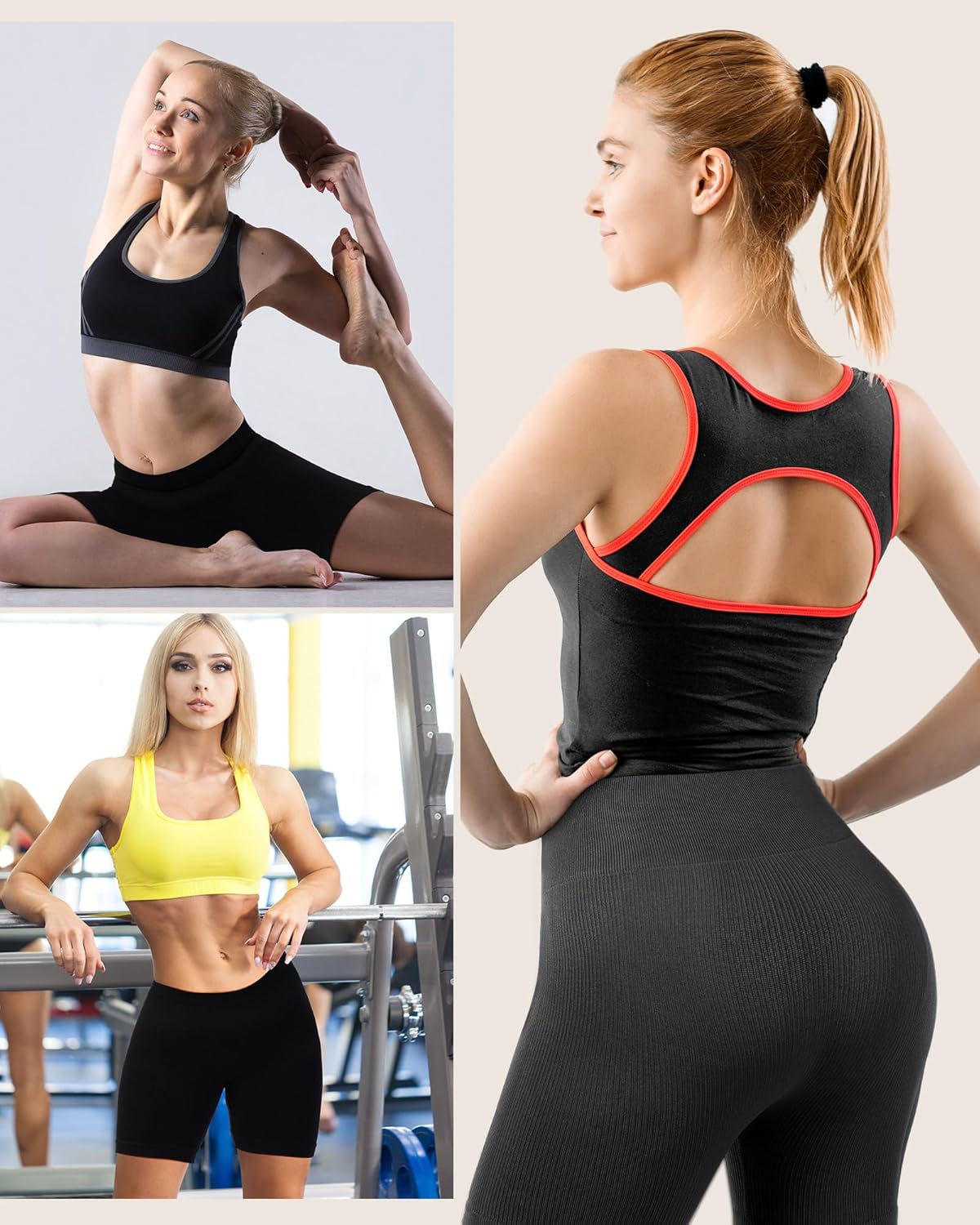 JaGely 6 Pcs Women Workout Shorts Seamless Ribbed High Waisted Spandex Biker Gym Yoga Butt Lifting Shorts Summer - Image 5