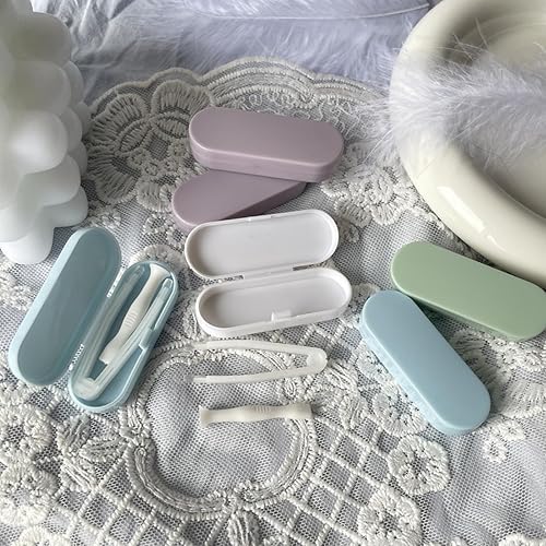 Miniatura 3 de Juego de 5 fundas portátiles para lentes de contacto, removedor de lentes de contacto y herramienta de inserción (insertadorremovedor+pinzas con