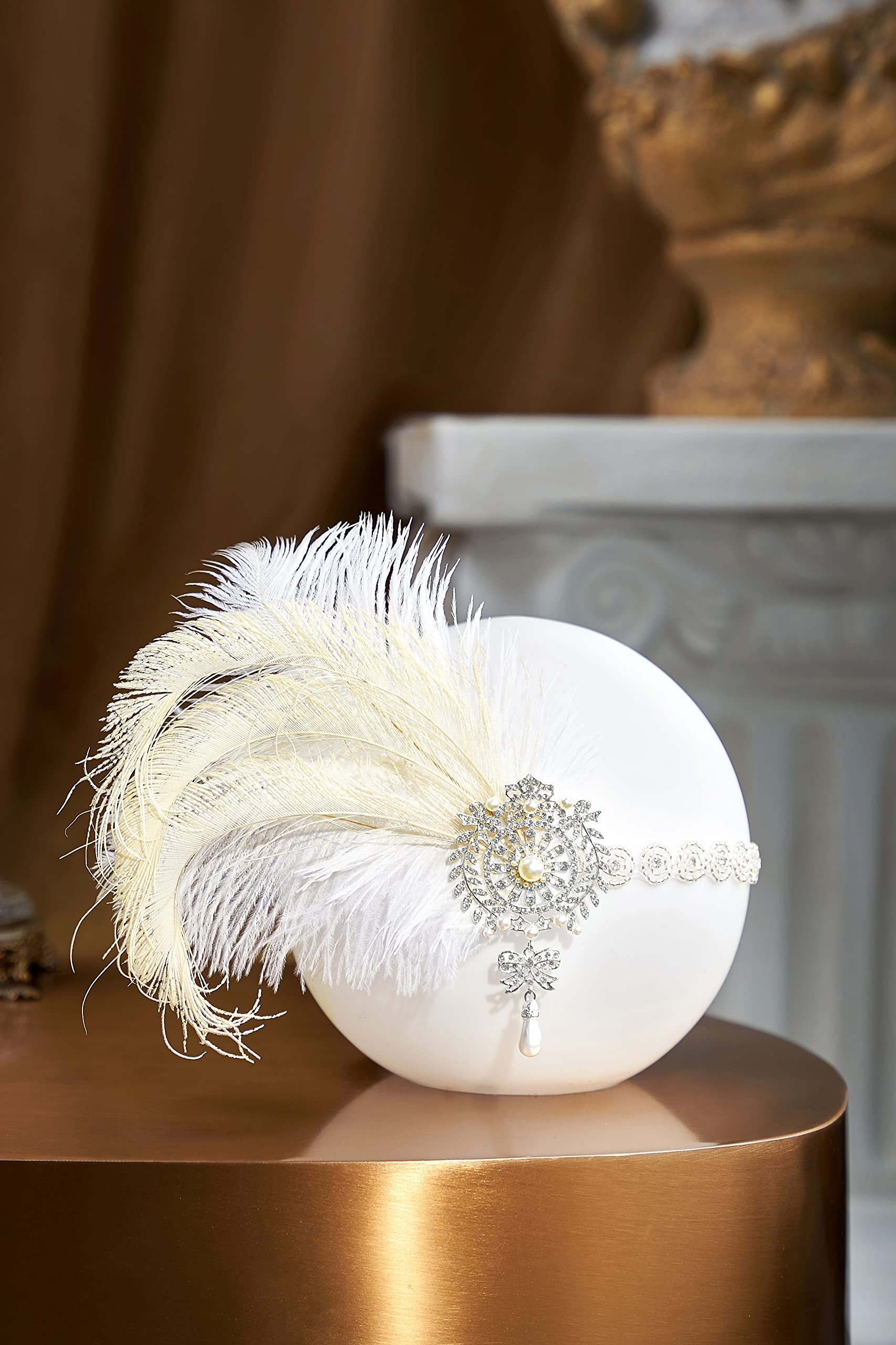 Fascia Anni '20 BABEYOND Con Piume E Cristalli – Accessorio Flapper Per Costume Charleston