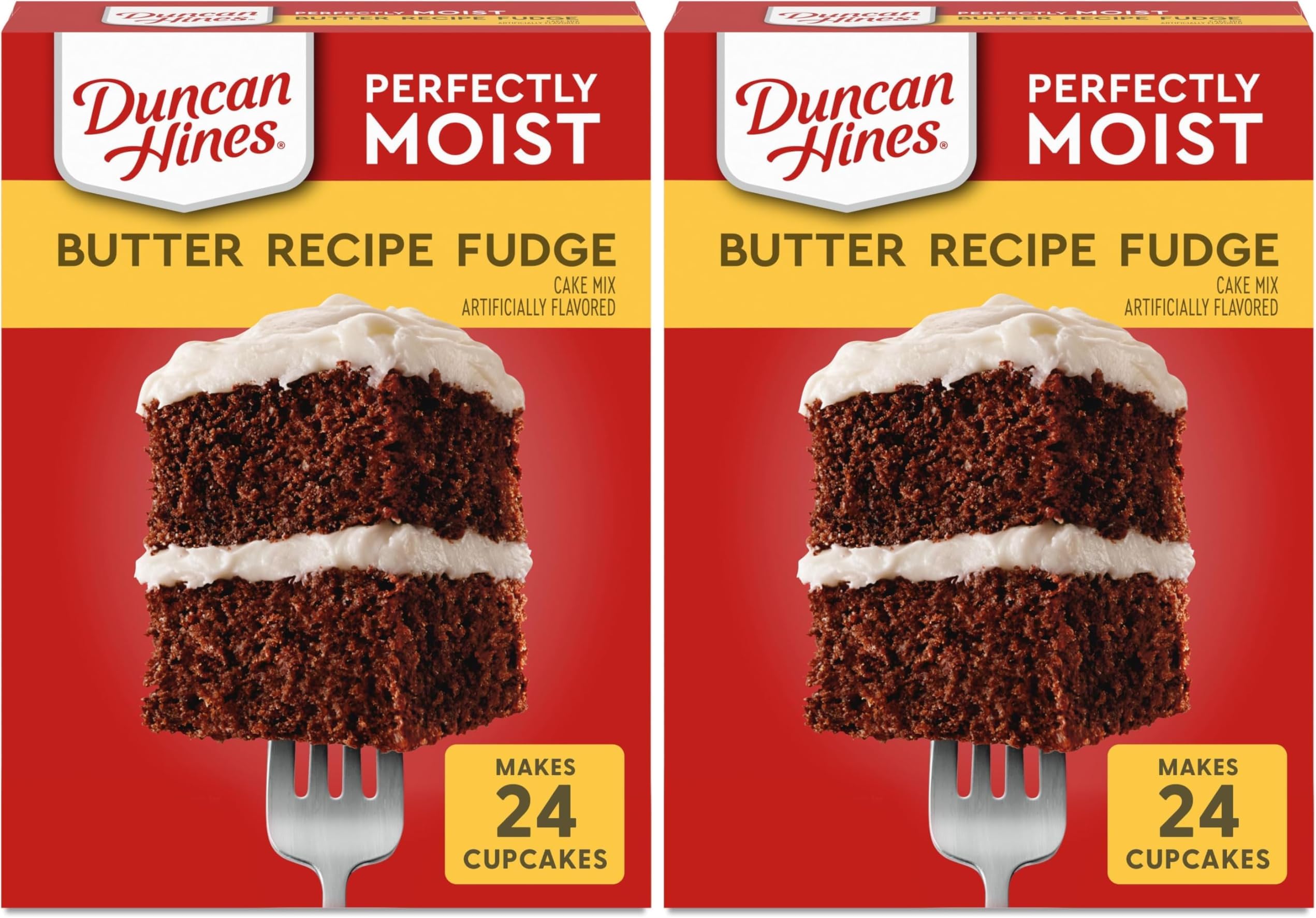 Duncan Hines Perfectly Moist Butter Recipe Fudge Cake Mix, 15.25 OZ (Pack of 2)