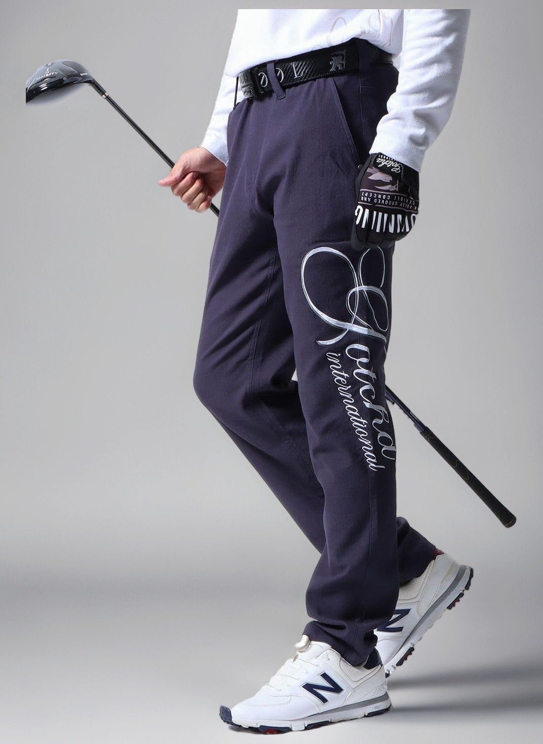 Amazon | [ガッチャ ゴルフ] スーパーストレッチ ジャカード 脇跨ぎ