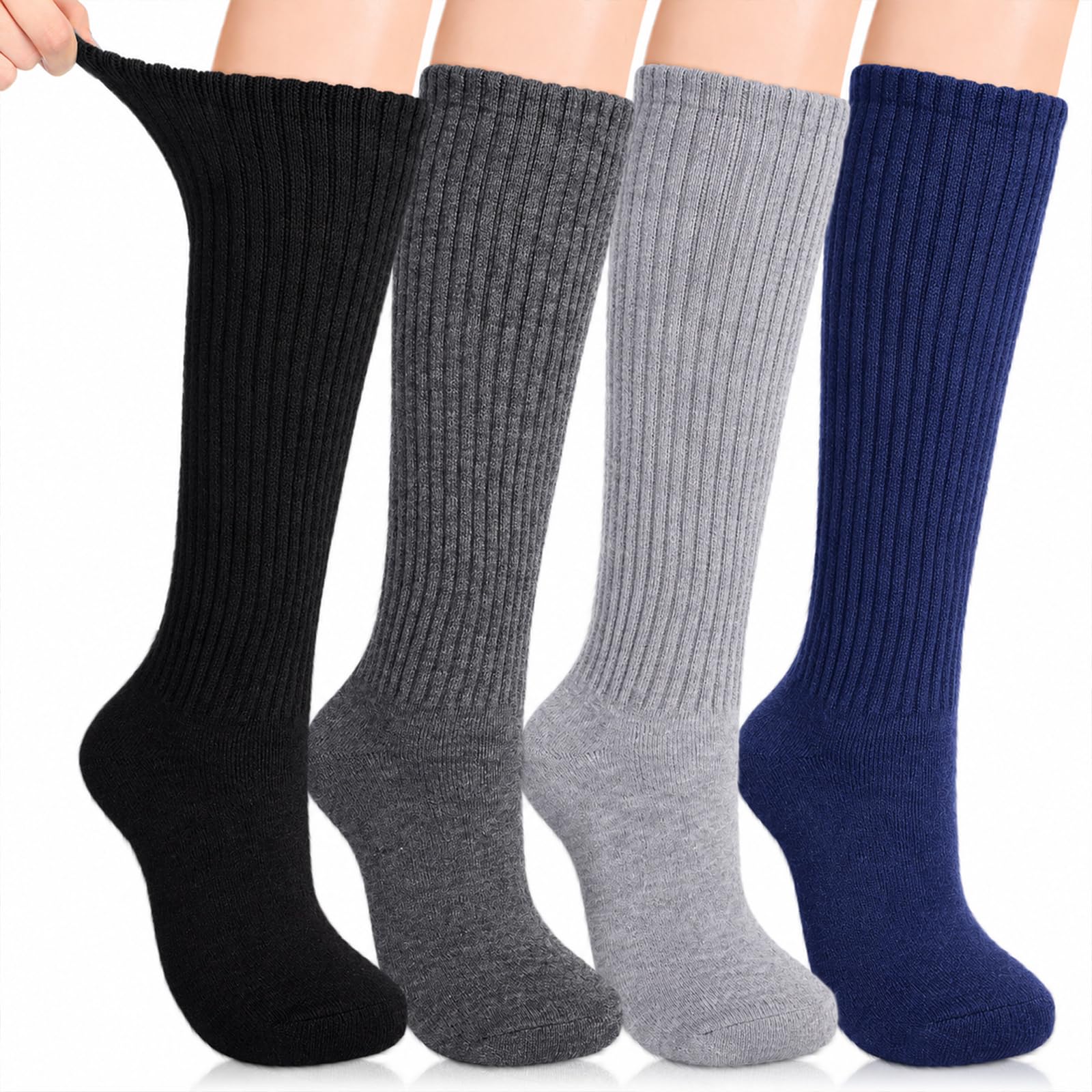 Cutecrop 4 Pairs Alpaca Wool Diabetic Sock