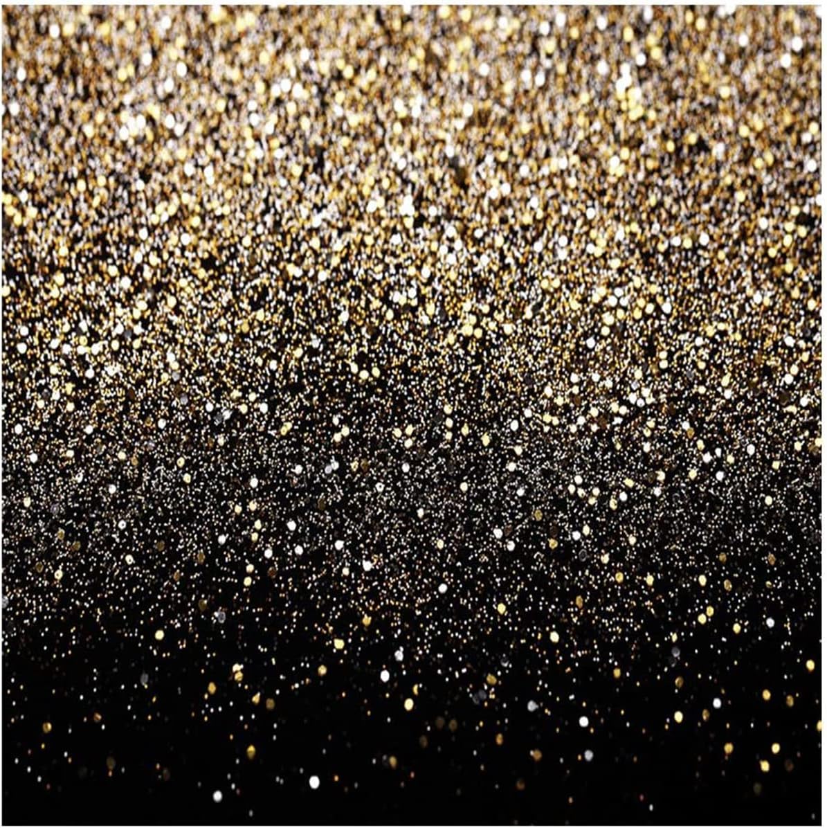 CHAIYA Black & Gold Photo Booth Backdrop 10x10ft