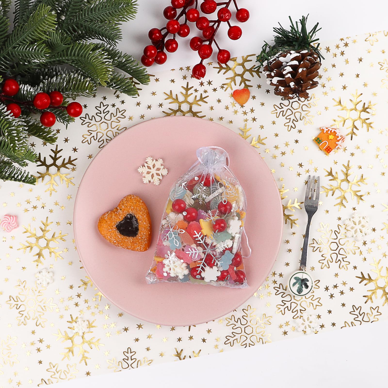 DERAYEE 10 Yards Christmas Table Runner - Image 4