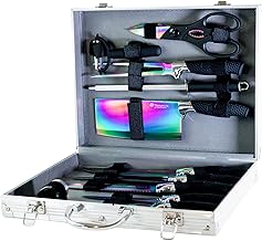 Pradel Excellence - PCOT001004 - 12-Piece Knife Case - Titanium Coated Stainless Steel Blades - Soft-Touch Polypropylene Handles - Essential Cutlery - 2 kg