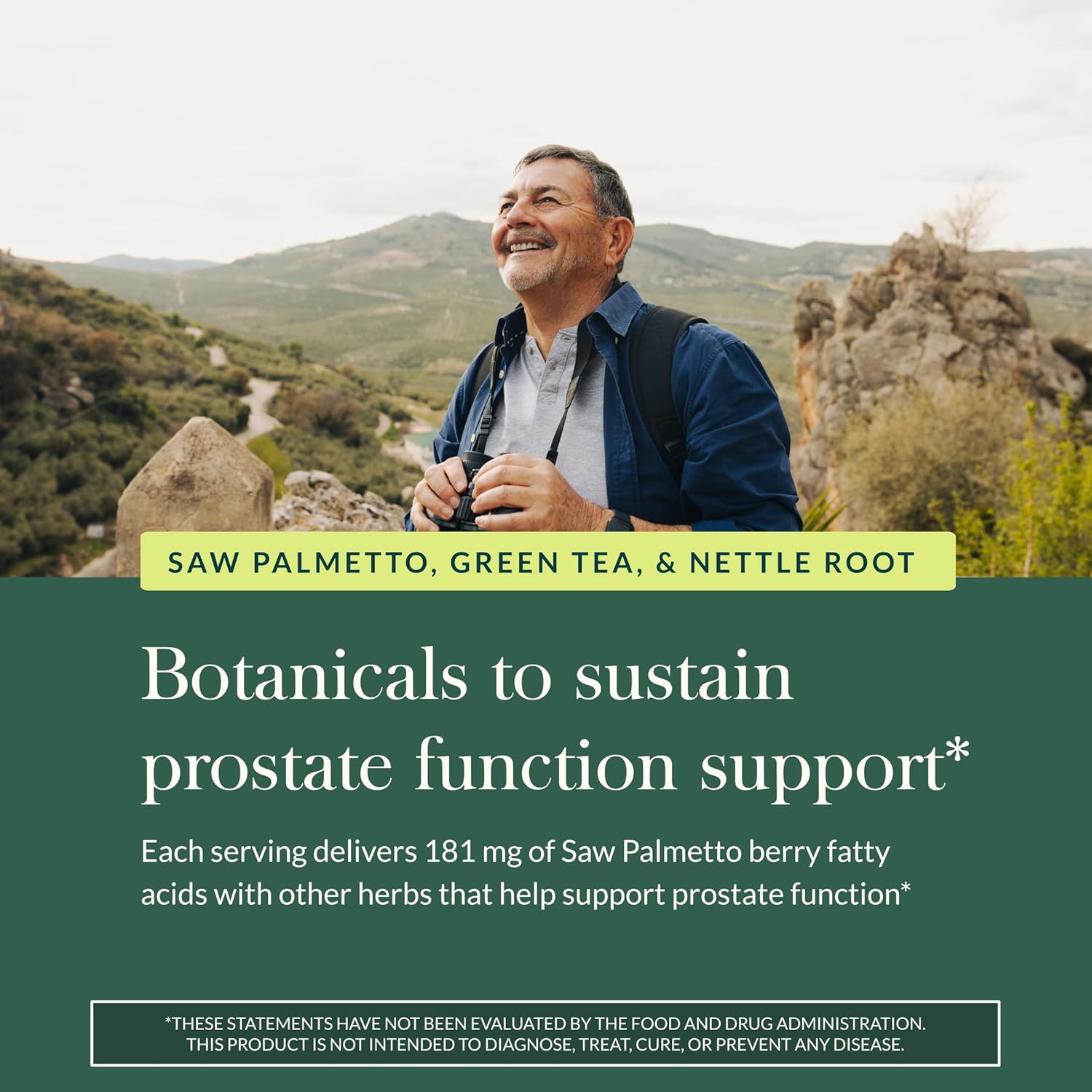 Gaia Herbs Prostate Health - Supports Prostate Health and Function for Men - with Saw Palmetto, Green Tea, Nettle Root, and White Sage* - 60 Vegan Liquid Phyto-Caps (30 Servings)