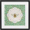 Stupell Industries Spring Bee Delicate Florals White Framed Print Under Glass, design by Angela Steahling, 13 x 13