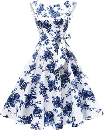 Hanpceirs Sleeveless Vintage 1950s Cocktail Dress