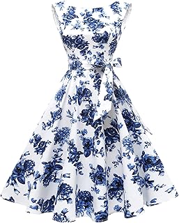 Women's Boatneck Sleeveless Swing Vintage 1950s Cocktail Dress New