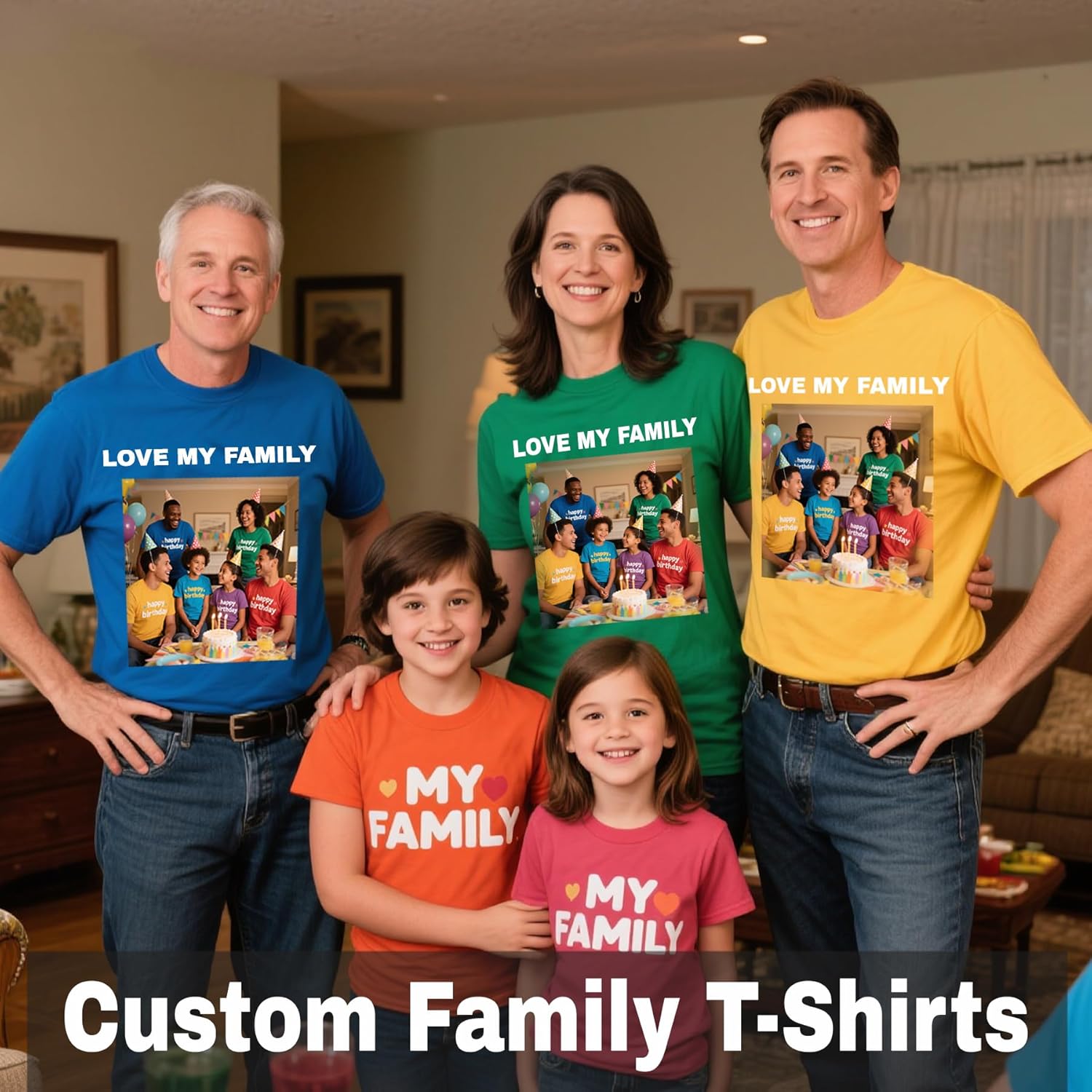 Custom T Shirts for Women Men T-Shirt Front & Back Personalized Add Your Own Design with Image Text Logo - Image 4