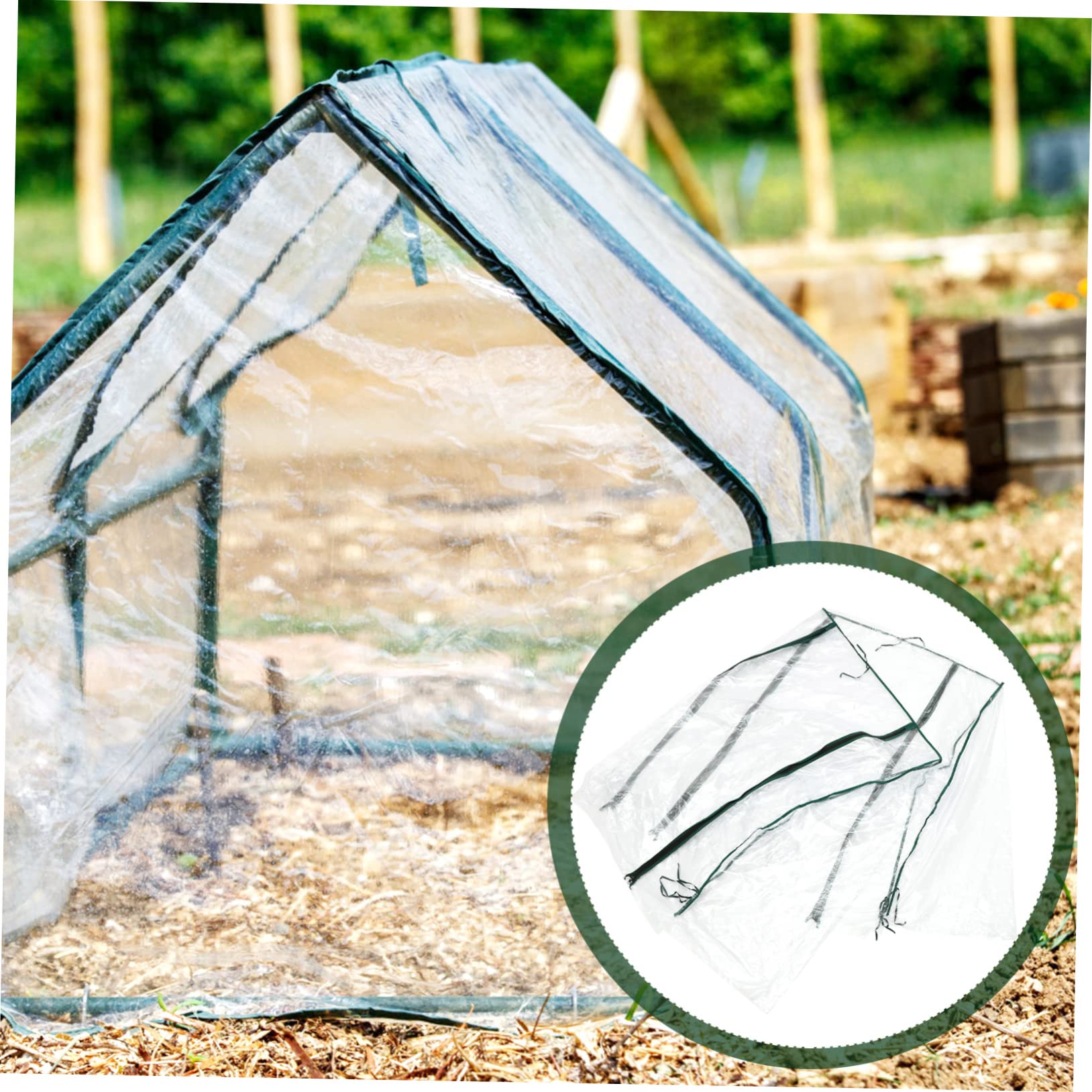 LIOOBO Cubierta de Repuesto para Mini Invernadero de Jardín PVC | Plantas y Flores, Diseño en Forma de Tienda, Puerta Cremallera, Ahorro de Espacio