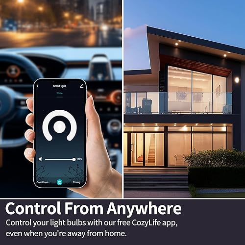 Miniatura 4 de PALULU Smart ST64 - Bombilla LED de filamento Edison vintage, 2700 K, 6 W (equivalente a 60 W), regulable, base E26, control con aplicación,