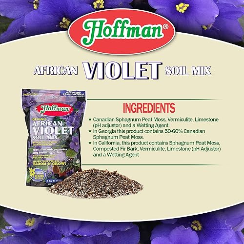 Miniatura 4 de Hoffman 10301 Mezcla de suelo de violeta africana orgánica, 4 cuartos de galón