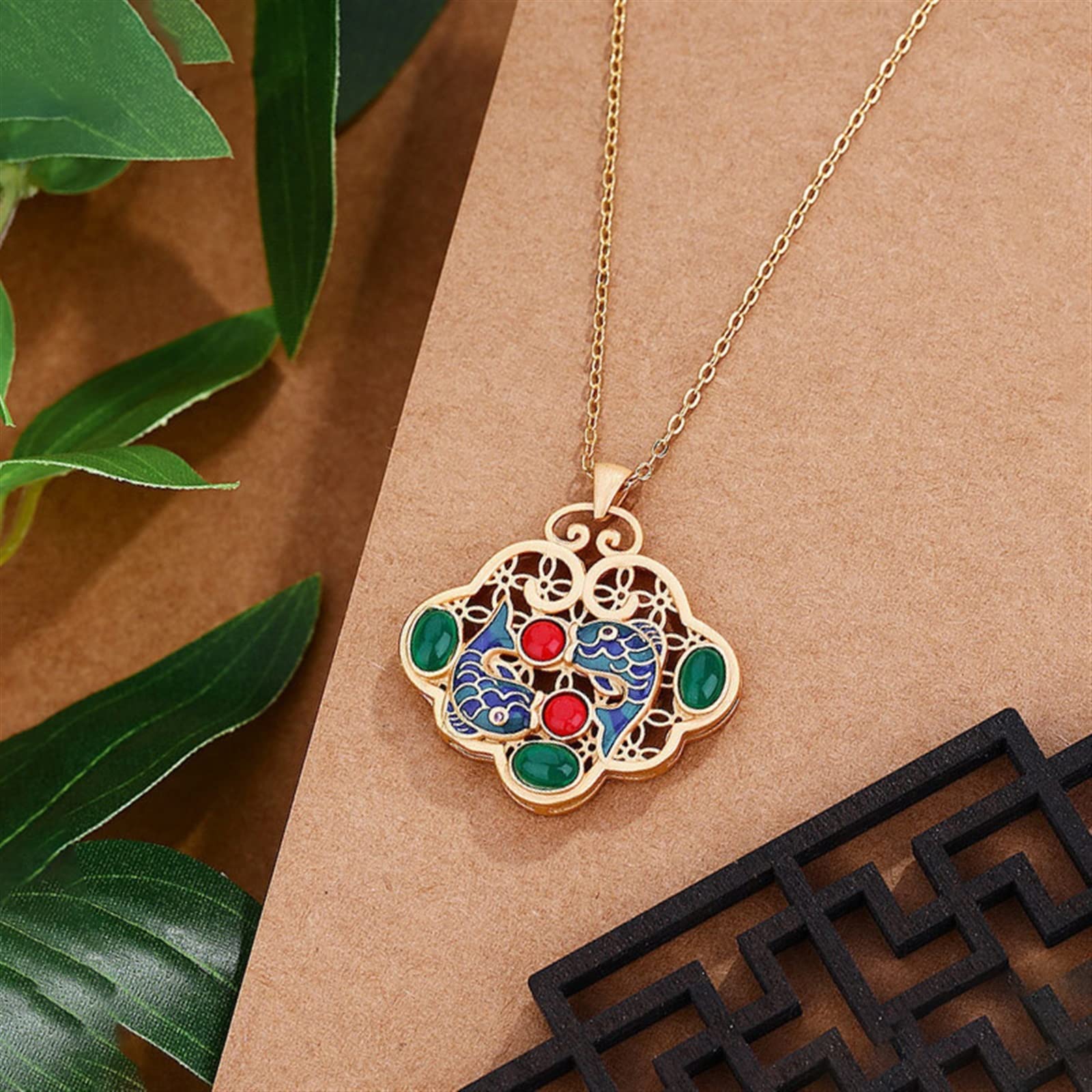 Pendentif Ancien En émail - Bijou Vintage émaillé - Occasion En Bon état