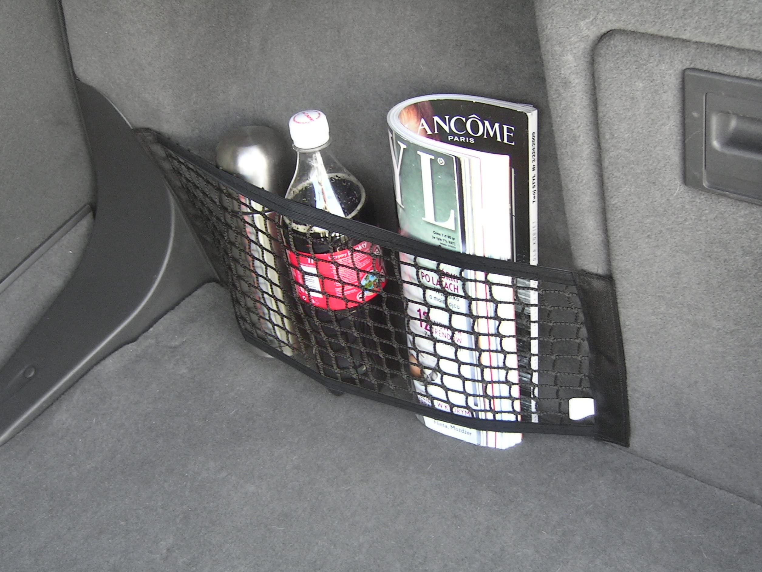 TrunkExpert, Sac en Filet de Coffre Universel avec Scratch, Sac de Rangement 20 cm x 50 cm, Voiture, Sac en Filet avec Bandes Scratch Solides pour Voiture, Coffre, Filet à