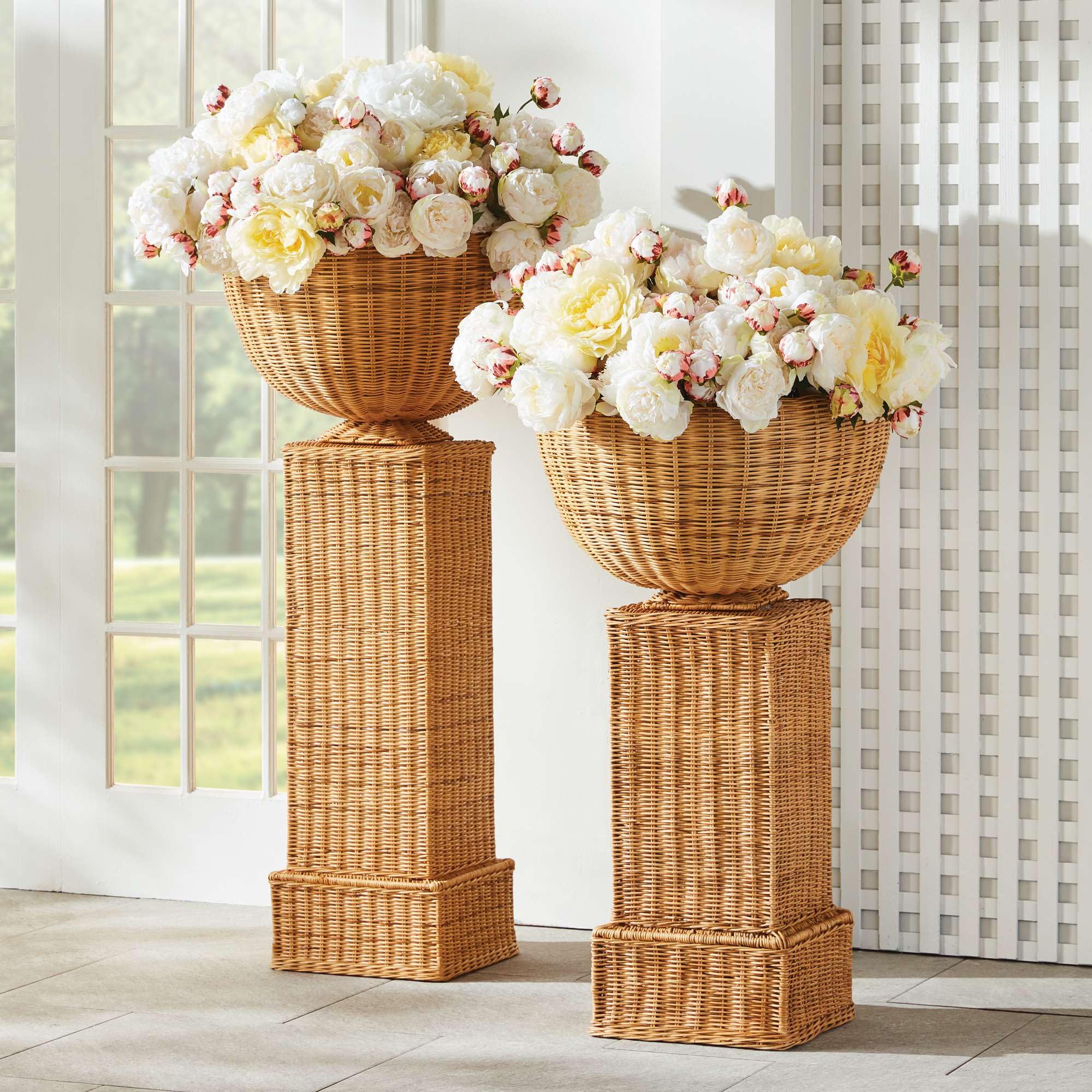 Napa Home & Garden Charleston Rattan Pedestal Tall -Tan 