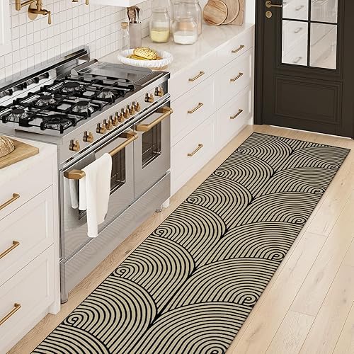 Miniatura 167 de Tiffasea Tapetes para puerta de interior, alfombra de área pequeña lavable beige de 2 x 3 pies, tapete reversible para puerta delantera, alfombra