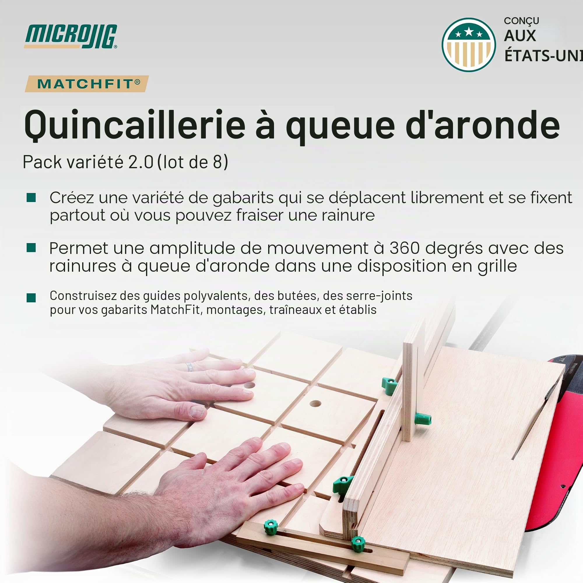 Microjig Matchfit DV-HK4.5K2-VP Quincaillerie à queue d'aronde 2.0