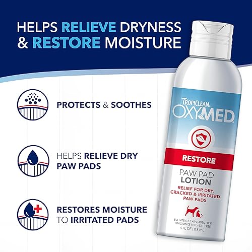 Miniatura 5 de TropiClean Oxymed Paw Pad Loción para gatos y perros para piel seca  Chupete para toda la piel para perros y gatos  4 onzas