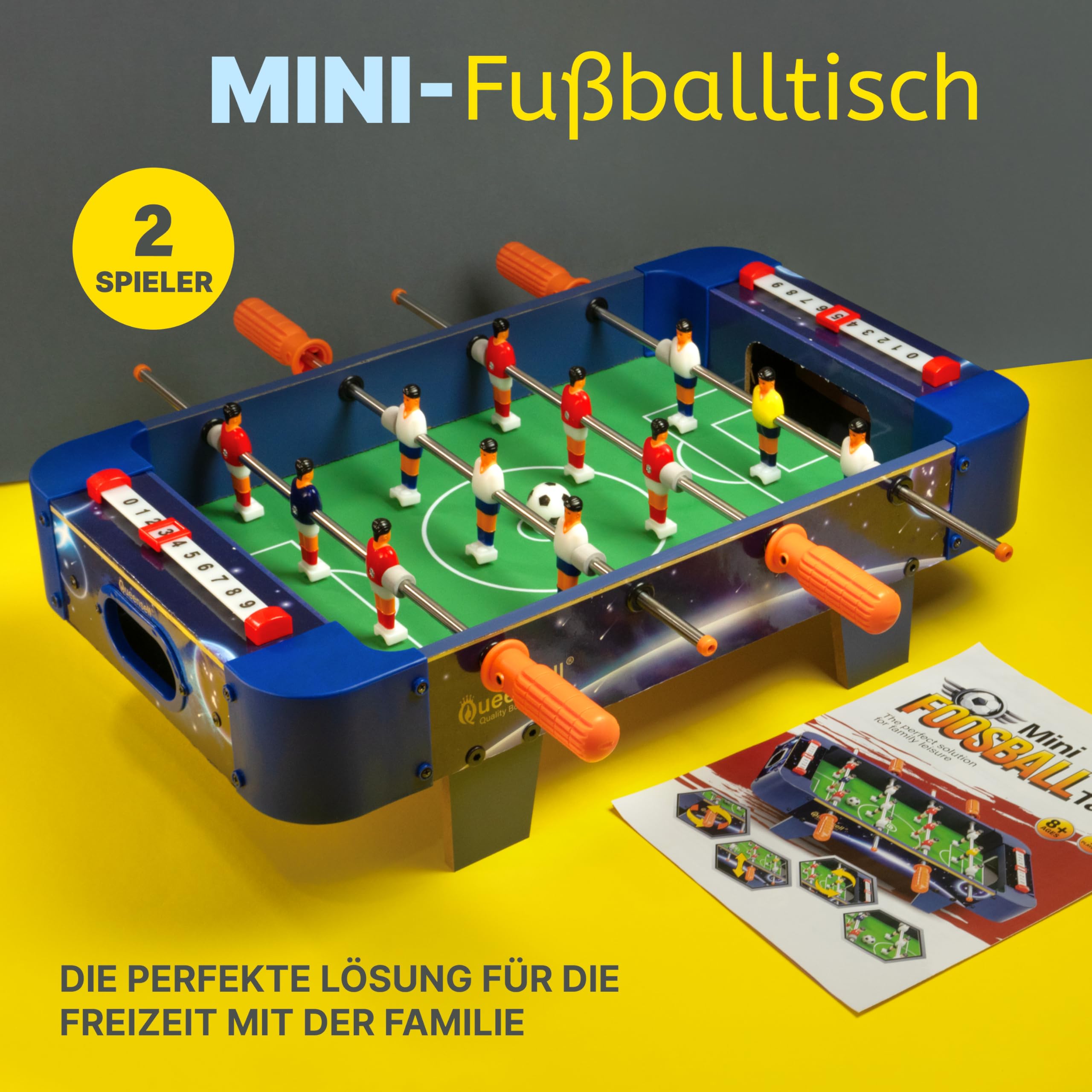 Mini-Tischfußball für Kinder und Erwachsene – 53 cm Mini-Fußballspiel, Mini-Fußballtisch für Familienspielabende