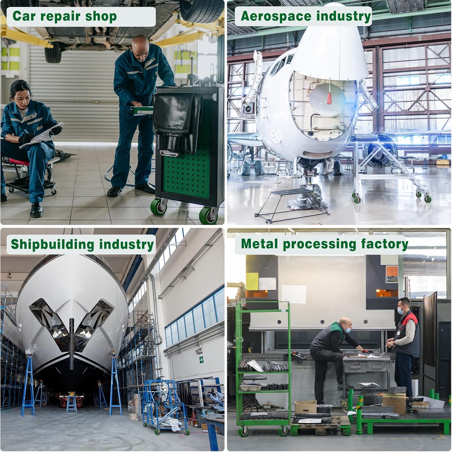 5"X2" Caster Wheels, Heavy Duty Casters Wheels with Swivel, Aluminum Core Thickened Polyurethane Industrial Casters for Toolbox Workbench, 1000 Lbs Capacity Per Caster (2 Pack)