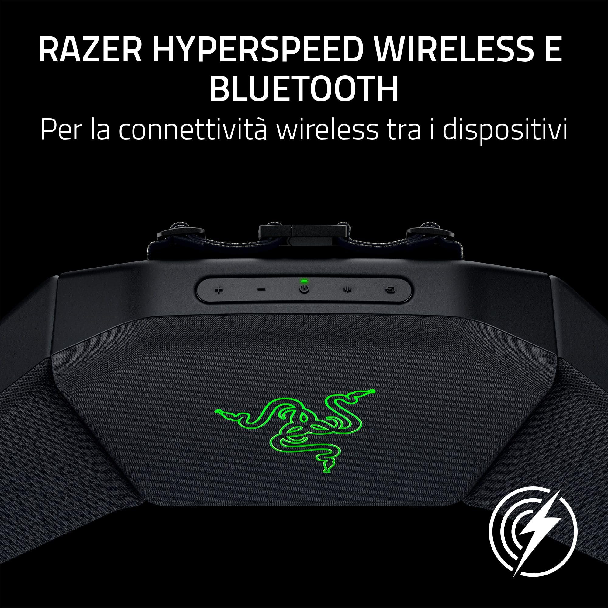 Razer Clio - Cuscino per testa di altoparlante wireless abilitato all'audio spaziale THX (imbottitura in peluche, driver full-range da 43 mm, HyperSpeed e Bluetooth, 14 ore batteria) Nero