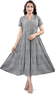 b2f manufacturing & designing kurti B2F Women's Flared Anarkali Maternity Dress, Feeding Kurti with Concealed Zip for Pre & Post Pregnancy-picture-32