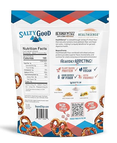 Miniatura 2 de BeyondTwistz Pretzels bajos en carbohidratos, salados, aptos para dieta cetogénica, 0.07 oz de carbohidratos netos, 0.63 oz de proteína, impulsados