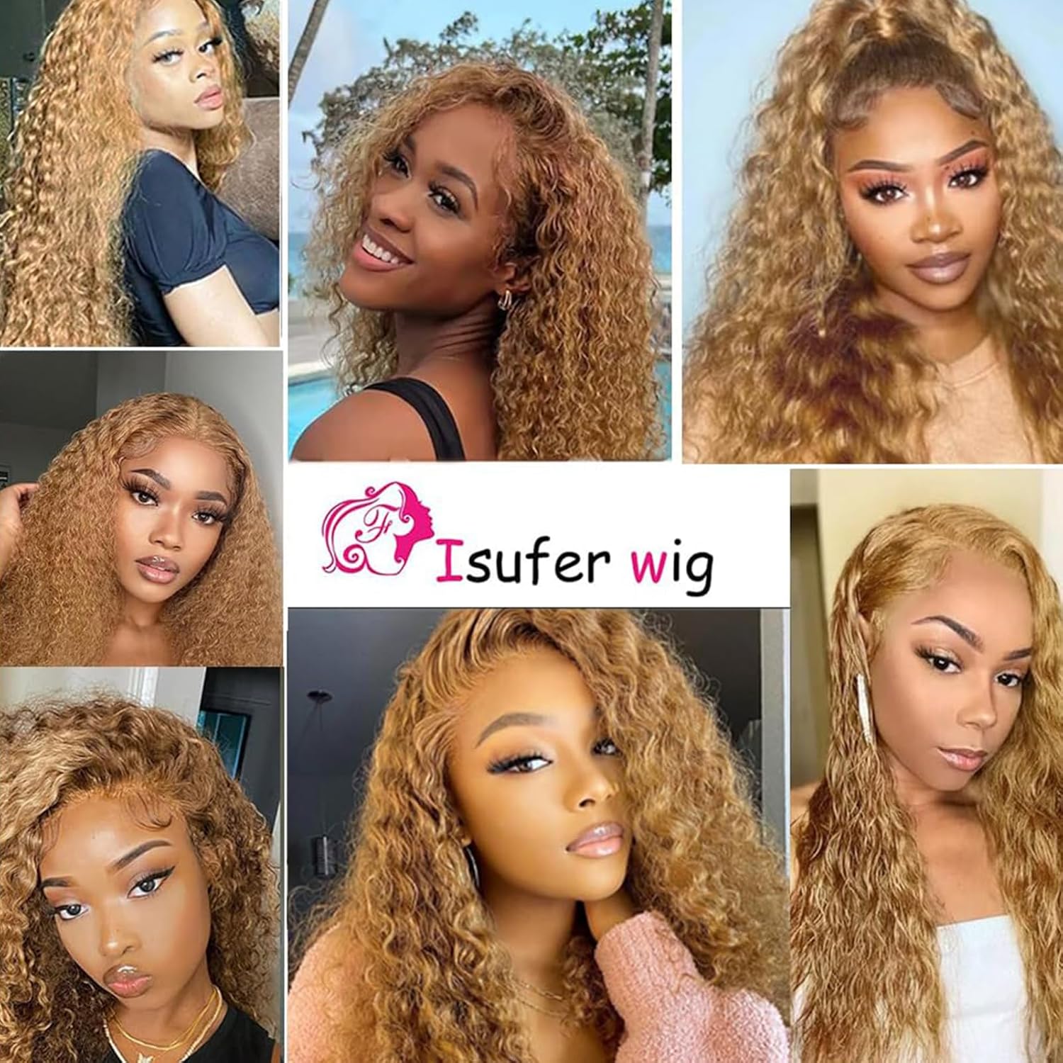 Honey Blonde Curly Human Hair Closure 4X4 Hd Transparent Lace Closure Wet And Wavy Curly Honey Blonde 100% Unprocessed Brazilian Virgin Human Hair 18 Inch