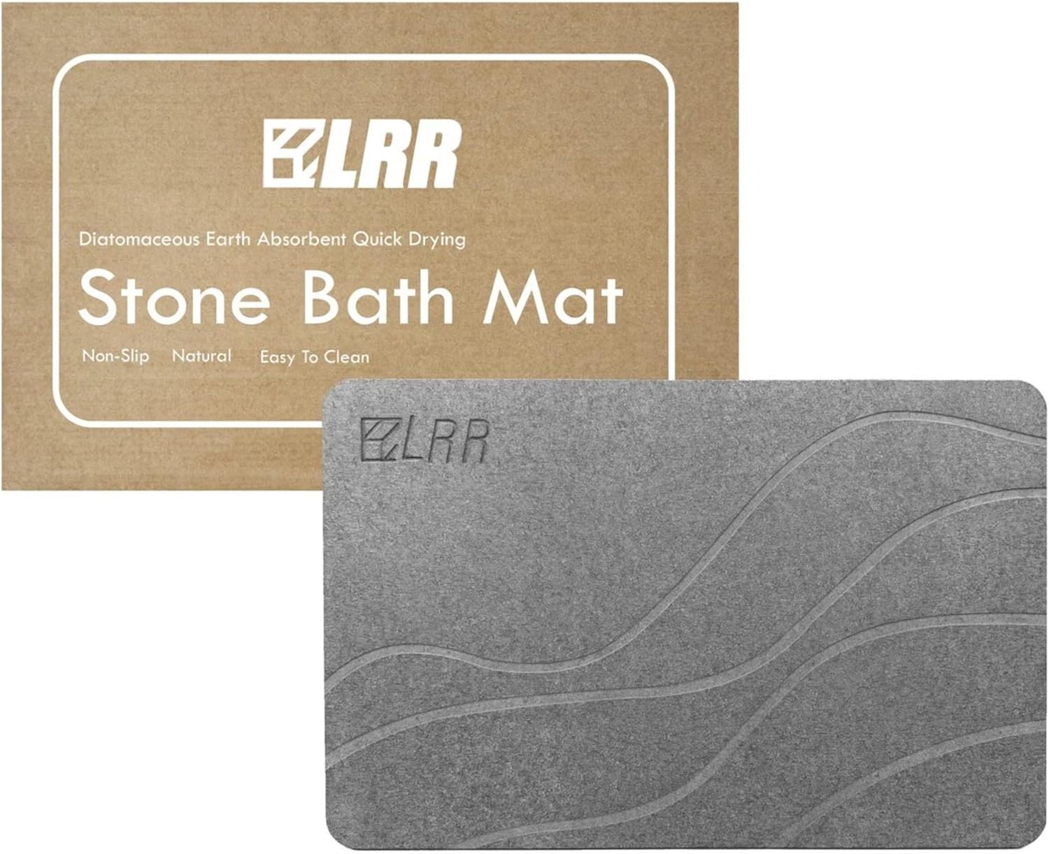 LRR EcoFriendly Diatomaceous Earth Stone Bath Mat