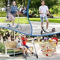 Vista 7 de Adult Scooter with Big Wheels Adjustable Height, Foldable Aluminum Frame Smooth Ride for Urban Commuting and Outdoor Fun Suitable for Teens
