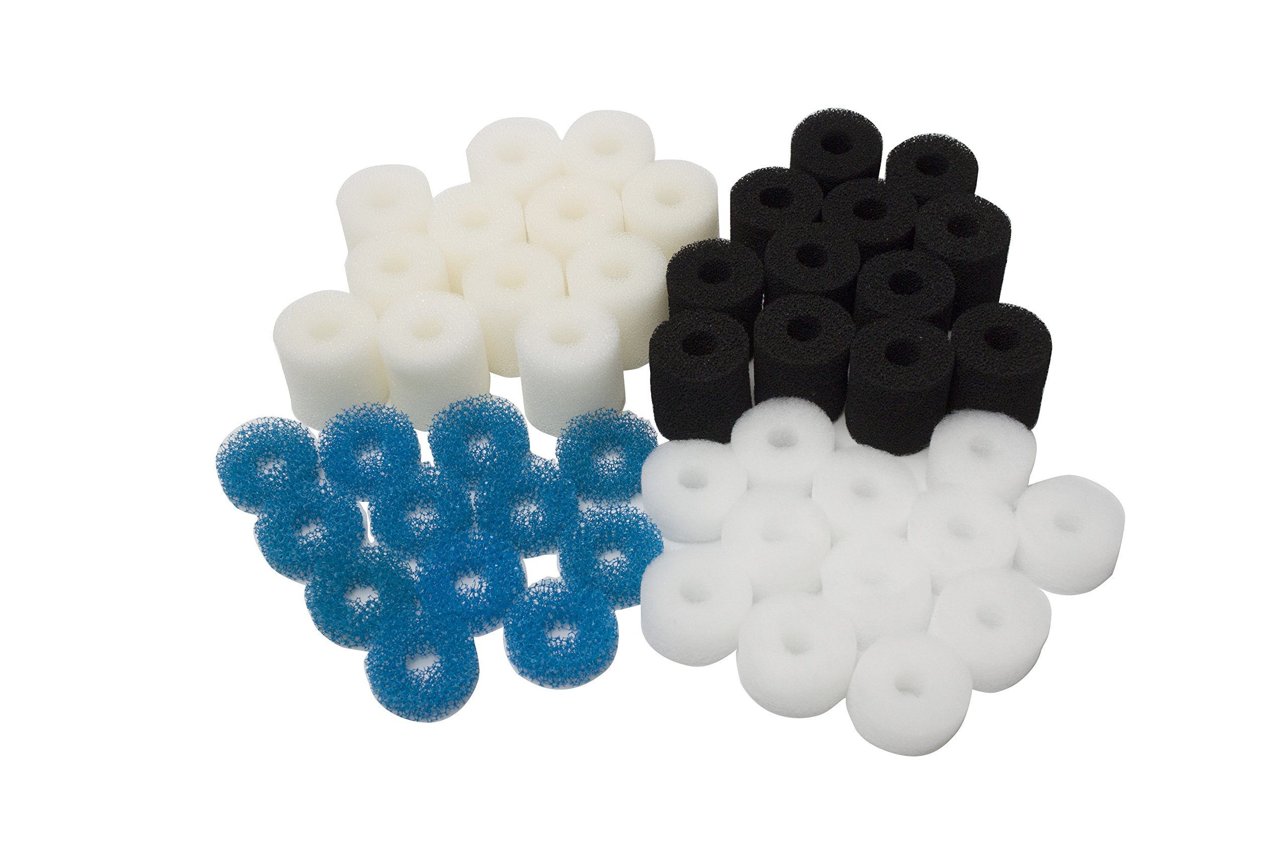 Juego de 48 almohadillas de filtro de carbono grueso de espuma para cartuchos Eheim Aquaball 2208 2210 2212/60 130 180
