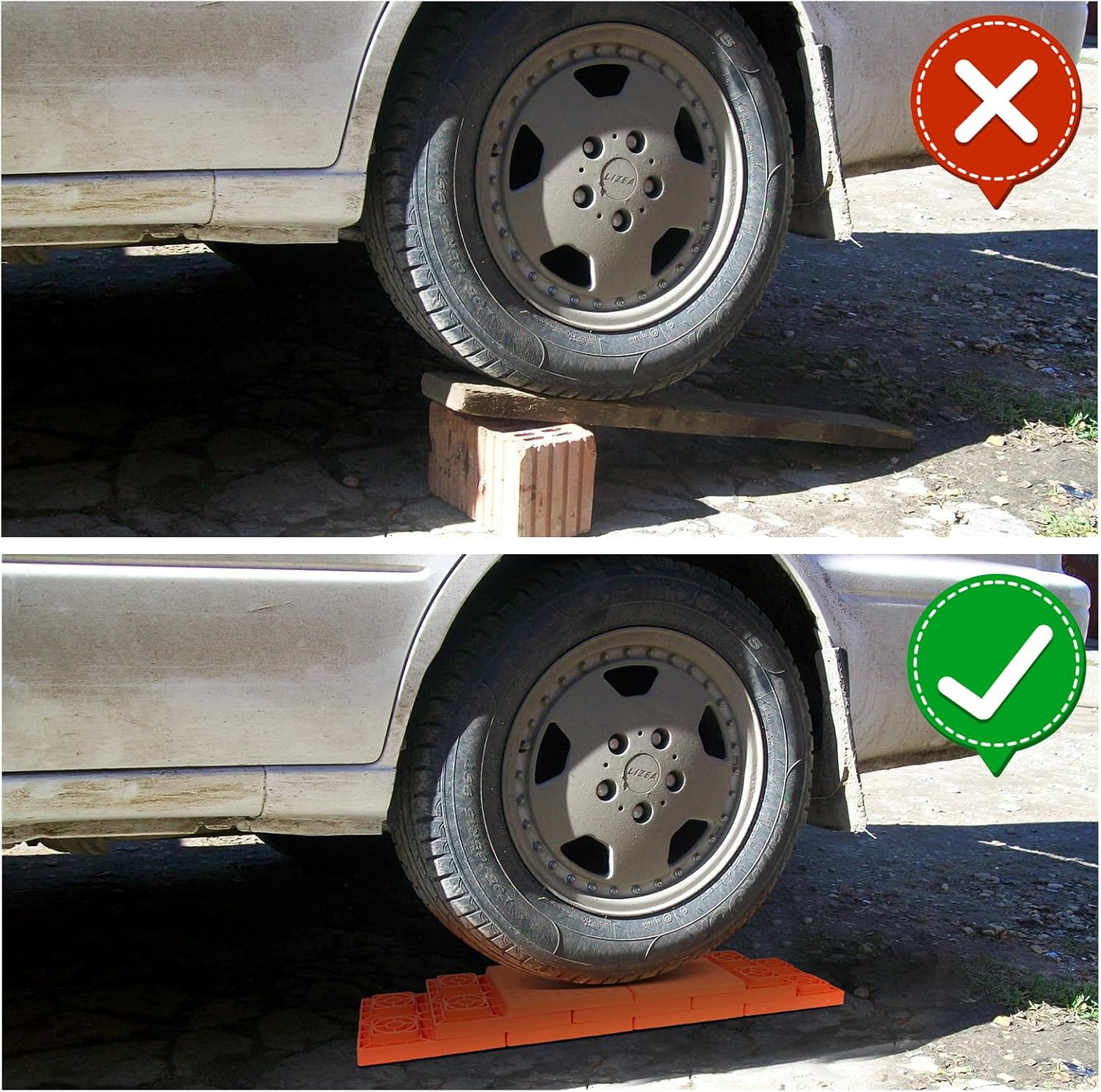 RV Leveling Blocks 12 Pack, Stackable Jack Blocks, Features Interlocking Design for Customizable Height, Camper Trailer Leveling Blocks with Carrying Bag and T Bubble Level