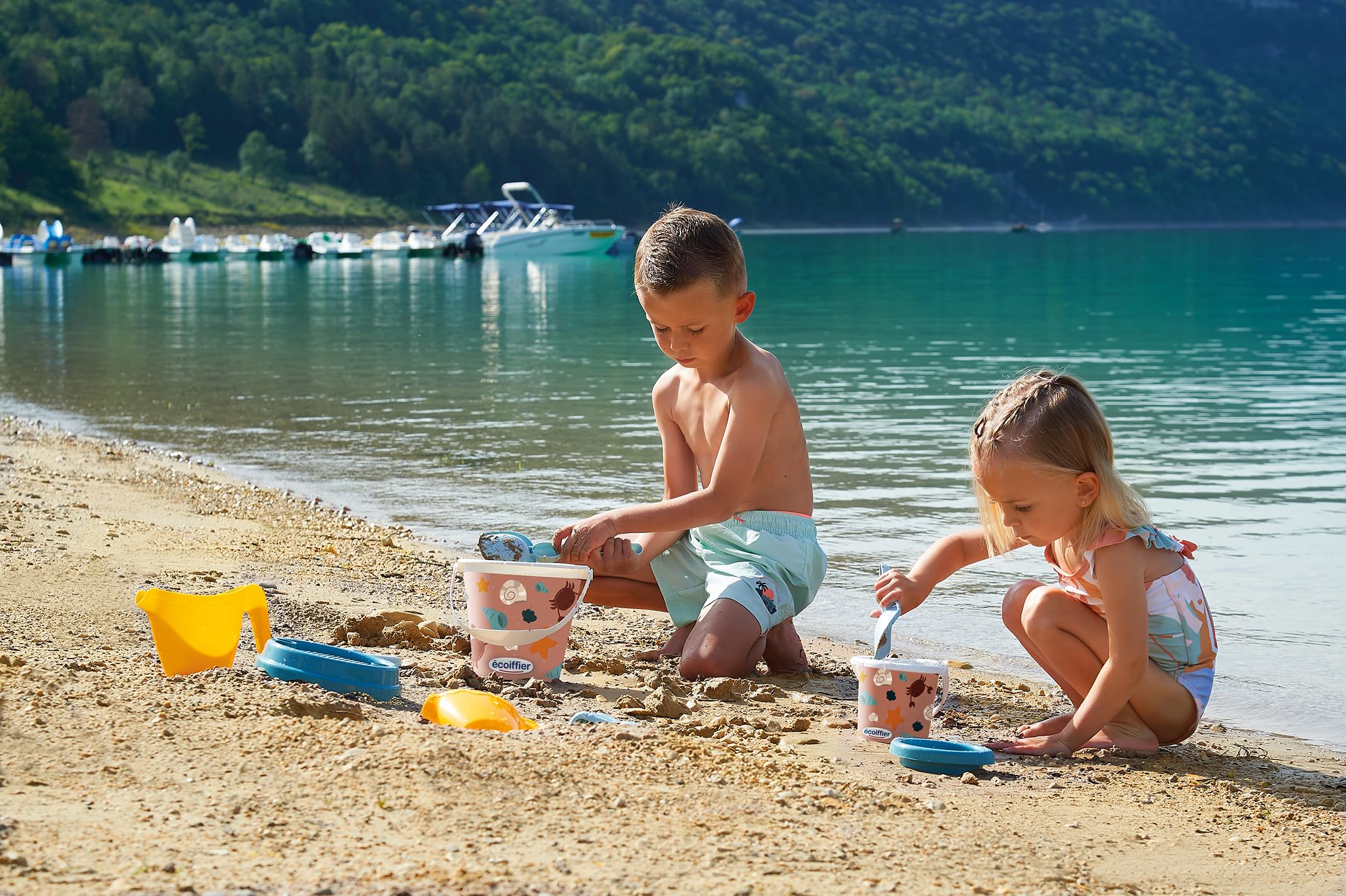 Jouets Ecoiffier - 496 - Super Pack maçonnerie - Jeu de Plage pour Enfants - Dès 18 Mois - Fabriqué en France, Multicouleur