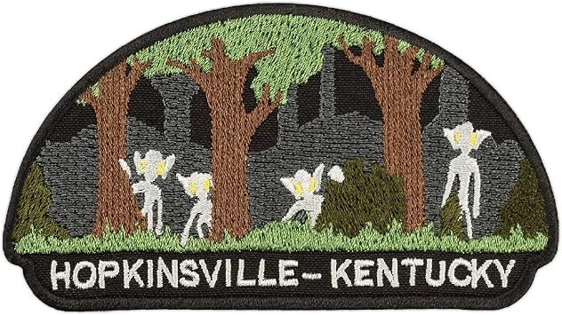 EMBROVERSE Hopkinsville Goblins Patch - Embroidered Kentucky USA Cryptids - Iron On Patches - Size 4.6 x 2.6 inches