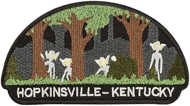 EMBROVERSE Hopkinsville Goblins Patch - Embroidered Kentucky USA Cryptids - Iron On Patches - Size: 4.6 x 2.6 inches