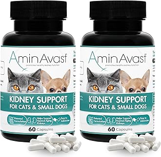 Kidney Support Supplement for Cats and Small Dogs, 300mg 2-Pack - Promotes Natural Kidney Function - Aids in Health and Vitality of Aging Kidneys - Easily Administered - 60 Sprinkle Capsules