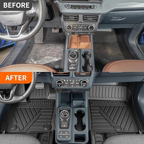 Vista 15 de powoq Tapete híbrido compatible con Ford Maverick 2022-2025, tapete de cama de elastómero termoplástico, tapete de repuesto para Ford Maverick