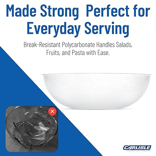 Miniatura 6 de Carlisle FoodService Products CFS 721507 - Cuenco redondo para servir ensalada, 11 cuartos de galón, transparente (paquete de 4)