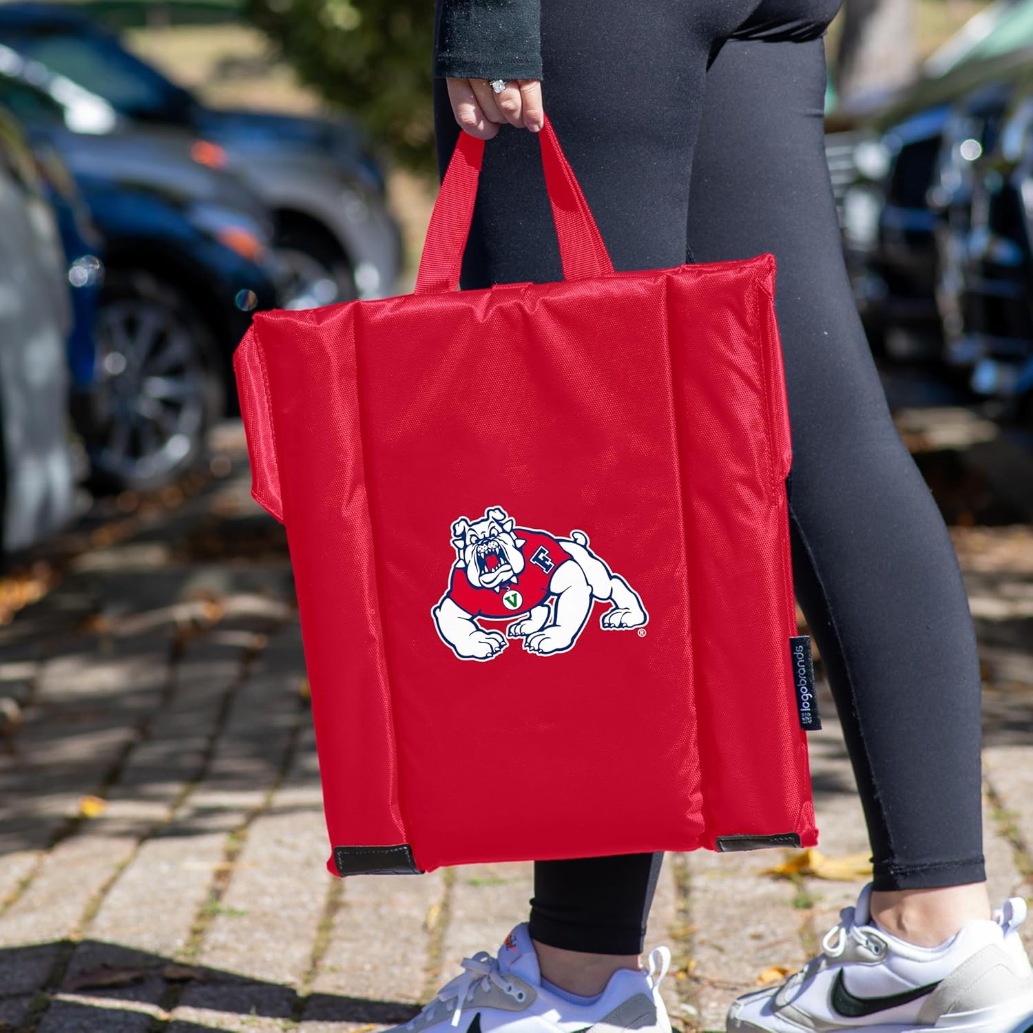 Logo Brands NCAA Portable Foldable Stadium Seat with Back Support – 16" x 14.5" Seating Area, One Size, Team Color, Ideal for Outdoor and Sporting Events