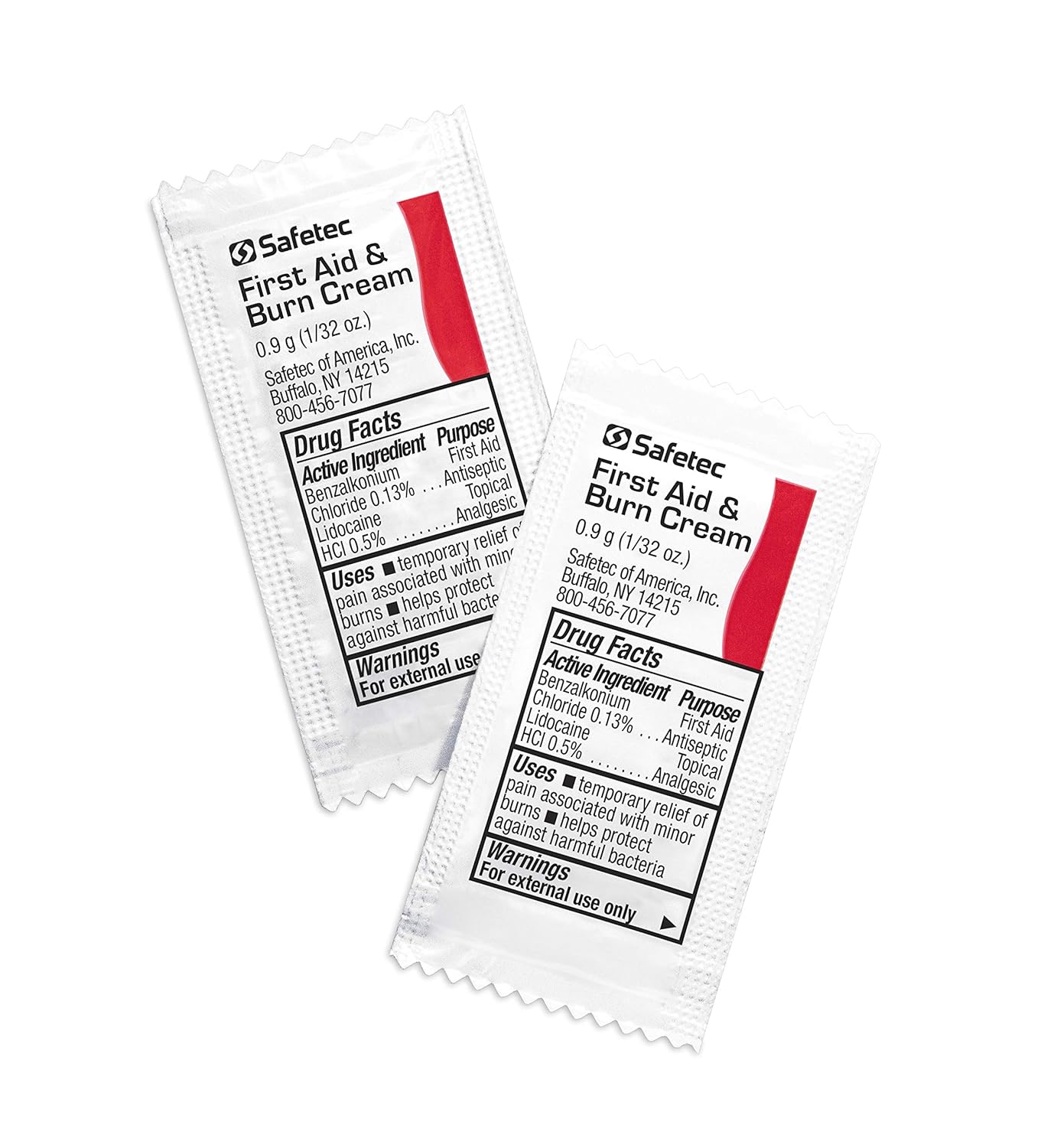 Safetec First Aid Burn Cream.9 g. Pouch 144 ct. Box (12 Boxes/case)