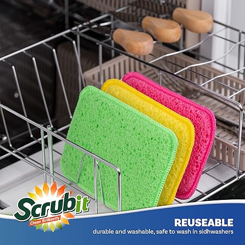 Miniatura 5 de Almohadillas de limpieza para frotar y limpiar 10 unidades  Almohadilla y esponja de doble cara SCRUBIT  Esponjas reutilizables de cocina para