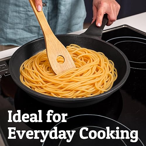 Miniatura 9 de PriorityChef - Cucharas de madera para cocinar, 8 piezas con soporte para utensilios, utensilios de cocina de bambú que no rayan, juego de