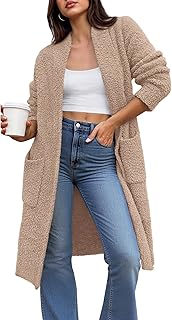 Long Cardigans for Women Trendy Fall 2025 Open Front Long Sleeve Oversiz...