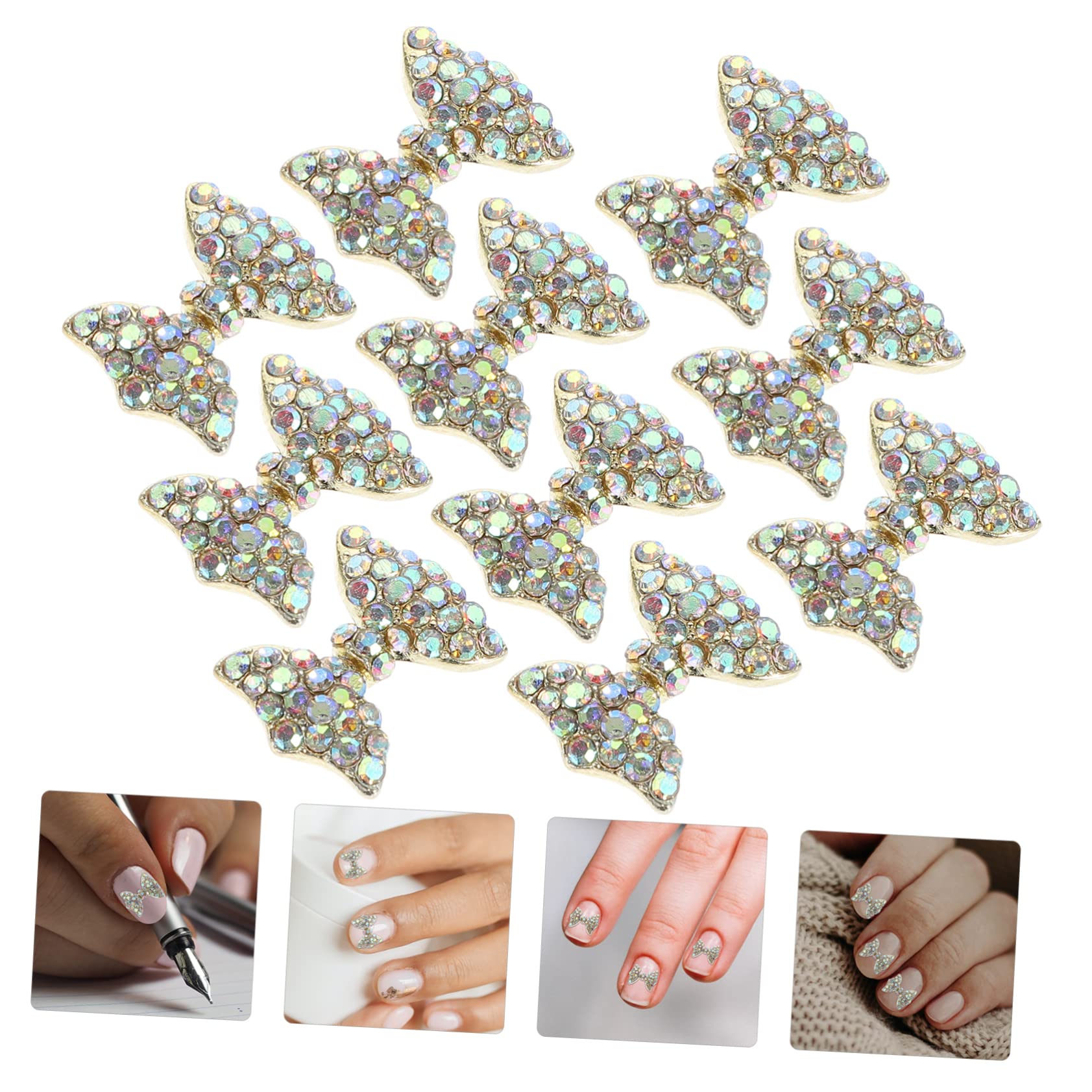 PACKOVE 5 Ensembles Accessoires De Manucure Décorations Pour Ongles Forme De Nœud Outils Diy Pour Nail Art Charms Bijoux Pour Ongles 10 Pièces * 5